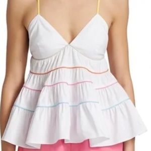 STAUD - Olympia Tiered Tank Top - NEW WITH TAGS